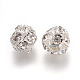 Brass Clear Rhinestone Beads(RB-A017-10mm-S)-2
