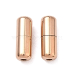 304 Stainless Steel Screw Clasps, for Jewelry Making, Column, Ion Plating(IP), Light Gold, 16.5x6mm, Hole: 2mm(STAS-A138-10A-KCG)