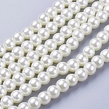 6mm Ivory Round Glass Pearl Beads(HY-6D-B02)