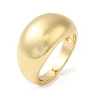 Rack Plating Brass Blank Dome Open Cuff Rings, Cadmium Free & Lead Free, Real 18K Gold Plated, US Size 7(17.3mm)(X-RJEW-E290-02G)