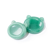 Natural Green Aventurine Healing Cat Ornaments, Reiki Energy Stone Desktop Display Decorations, 50~55mm(PW-WG30064-02)