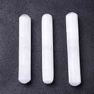 Natural Selenite Massage Sticks, Massage Tools, Gua Sha Scraping Stick, Column, WhiteSmoke, 147.5~155x24~25.5mm(G-B034-01)