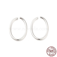 925 Sterling Silver Open Jump Rings, Oval, Silver, 13x9x1.2mm, Inner Diameter: 7x11mm, about 29pcs/10g(STER-NH0001-36K-S)