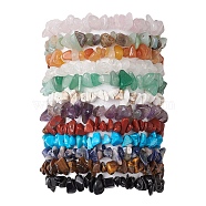 12Pcs 12 Styles Constellations Mixed Gemstone Chip Beaded Stretch Bracelets Sets, Stackable Bracelets for Men and Women, Inner Diameter: 2~2-1/8 inch(5~5.5cm), 1pc/style(BJEW-JB10931)