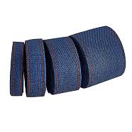4 Style Stitch Denim Ribbon, Garment Accessories, for DIY Crafts Hairclip Accessories and Sewing Decoration, Royal Blue, 2m/style(OCOR-SZ0001-05A-02)