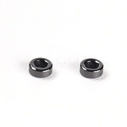 Porcelain Fishing Rod Guide Ring, Flat Round, Black, 3x1mm, Hole: 1.5mm(FIND-WH0076-53B)