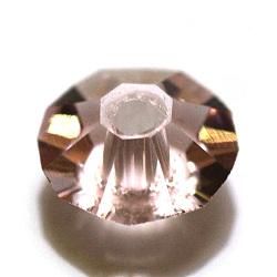 Imitation Austrian Crystal Beads, Grade AAA, Faceted, Flat Round, Light Salmon, 4.5x2.5mm, Hole: 0.7~0.9mm(SWAR-F061-2x5mm-30)