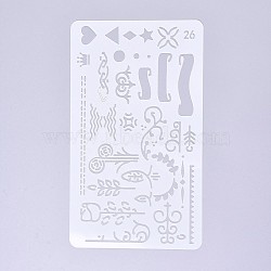 Plastic Reusable Drawing Painting Stencils Templates, for Painting on Scrapbook Paper Wall Fabric Floor Furniture Wood, Clear, 180x104x0.2mm(DIY-G027-G26)