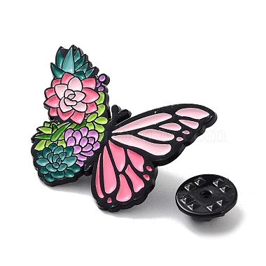 Flower Animals Alloy Enamel Pin Brooches(JEWB-C029-01A-EB)-3