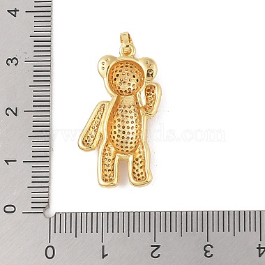 Brass Micro Pave Cubic Zirconia Pendants(KK-E111-44C-G)-3