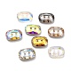 2-Hole Rectangle Glass Rhinestone Buttons(BUTT-D001-K)-1