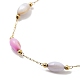 Colorful ABS Plastic Oval Link Chain Necklaces(NJEW-H041-01G)-2