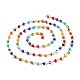 1 brins de perles rondes faites à la main en forme de mauvais œil(AJEW-SZ0002-03)-1