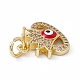 Rack Plating Brass Enamel Cubic Zirconia Charms(KK-M236-02G)-4