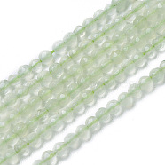 Natural New Jade Beads Strands, Faceted, Round, 3~3.5x2~3.5mm, Hole: 0.2mm, about 120~189pcs/strand, 16.2~16.4 inch(41.3~41.7cm)(G-F596-02-3mm)