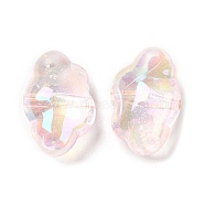 UV Plating Transparent Rainbow Iridescent Acrylic Beads, Cloud, Misty Rose, 26x17x13mm, Hole: 2.1mm(OACR-C016-31A)