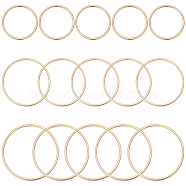 30Pcs 3 Styles Brass Linking Rings, Long-Lasting Plated, Round Ring, Real 24K Gold Plated, 22~35x1mm, Inner Diameter: 20~33mm, 10pcs/style(KK-BBC0008-93)