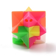 Plastic Pendants, Bubble Popper Fidget Toy, Stress Anxiety Relief Toys, Puzzle Block Pendant, Polygon, Colorful, 41x30x41mm, Hole: 3mm(KY-B002-04)