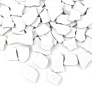 Nuggets Shape Porcelain Mosaic Tiles, for DIY Mosaic Art Crafts, Picture Frames and More, White, 20~40mm, about 35~39pcs/set(PW-WGF837F-01)