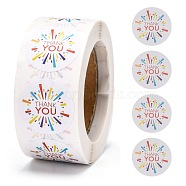 1 Inch Thank You Self-Adhesive Paper Gift Tag Stickers, for Party, Decorative Presents, Flat Round, Animal Pattern, 25mm, 500pcs/roll(DIY-E027-A-11)