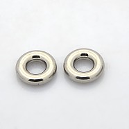 Ring 304 Stainless Steel Spacer Beads, Stainless Steel Color, 12x3.5mm, Hole: 5.5mm(STAS-N044-29)