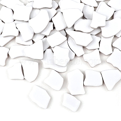 Nuggets Shape Porcelain Mosaic Tiles, for DIY Mosaic Art Crafts, Picture Frames and More, White, 20~40mm, about 35~39pcs/set(PW-WGF837F-01)