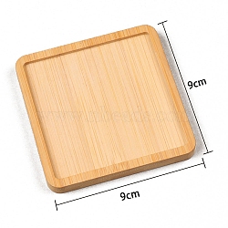 Square Wood Mosaic Base, Square, 90x90mm(PW-WG55259-01)