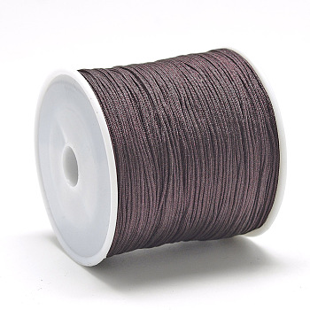 Nylon Thread, Chinese Knotting Cord, Coconut Brown, 0.8mm, about 109.36 yards(100m)/roll