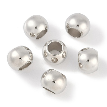 CCB Plastic Round Beads, Silver, 16x12mm, Hole: 8.5mm