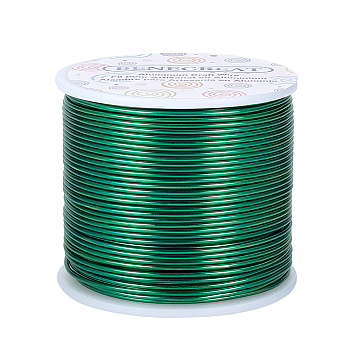 Round Aluminum Wire, Medium Sea Green, 15 Gauge, 1.5mm, about 223.09 Feet(68m)/roll