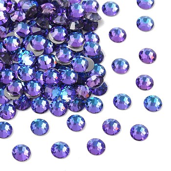 Preciosa&reg MAXIMA Crystal No Hotfix Flatback Stones, Czech Crystal, Dura Foiling, Round(438 11 615 Chaton Rose), 00030 296 Bermuda Blue, SS6(1.9~2.1mm)