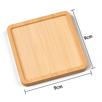 Square Wood Mosaic Base, Square, 90x90mm