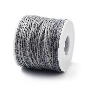Jute Cord, Jute String, Jute Twine, for Jewelry Making, Gray, 2mm, about 54.68 yards(50m)/roll