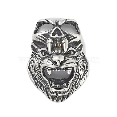 Antique Silver Lion 304 Stainless Steel Pendants