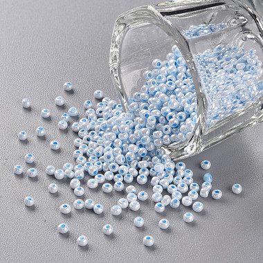 Sky Blue Round Glass Beads