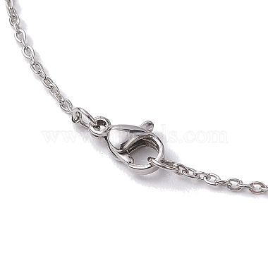 Angel Alloy and Spiral Shell Pendant Necklaces(NJEW-JN04841)-6