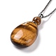 Natural Mixed Stone Perfume Bottle Pendant Necklaces(NJEW-F251-06)-3