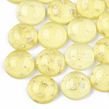 12mm Yellow Half Round Resin Cabochons(X-CRES-T012-07H)