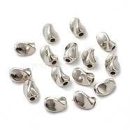 CCB Plastic Beads, Twist, Platinum, 8x5.5mm, Hole: 1.8mm(CCB-H001-04P)
