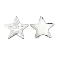 Brass Pendants, Earring Pendants, Star, Platinum, 36.5x38.5x1mm, Hole: 1.5mm(KK-WH0041-01-P)