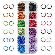 24G 12 Colors Aluminum Open Jump Rings for Chainmaille Weaves, Round Ring, Mixed Color, 18 Gauge, 8x1mm, 2g/color(FIND-FS0001-81)