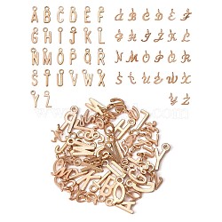 156Pcs Alloy Charms, Initial Letter A~Z, Golden, 10.8x7.8x1.5mm, Hole: 1.5mm(JX140B)