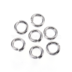 304 Stainless Steel Jump Rings, Open Jump Rings, Stainless Steel Color, 18 Gauge, 5x1mm, Inner Diameter: 3mm(STAS-E147-40P-5mm)