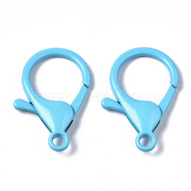 Spray Painted Eco-Friendly Alloy Lobster Claw Clasps(PALLOY-T080-06A-NR)-3