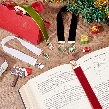 Christmas Theme Velvet Bookmarks(AJEW-FG0002-63)-5