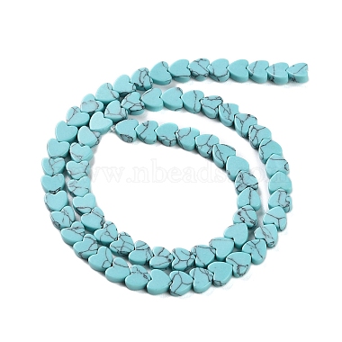 perles synthétiques turquoise brins(G-M403-A29-02)-3