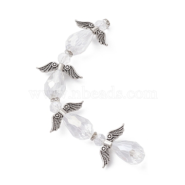 Angel Fairy Shape Electroplate Transparent Glass Beads Strands(AJEW-JB01172-02)-2