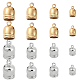 48Pcs 8 Styles Brass Cord Ends(KK-SC0003-69)-1
