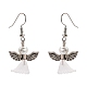 Lovely Wedding Dress Angel Dangle Earrings(X-EJEW-JE00521-09)-1