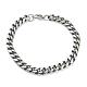 Tarnish Resistant Men's 304 Stainless Steel Cuban Link Chain Bracelets(STAS-A051-04B)-1